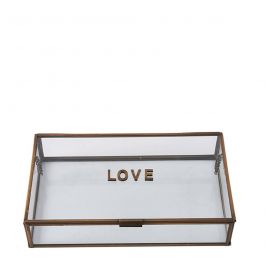 Primitief Geschikt Verschillende goederen Riviera Maison French Glass Love Box 30x18 cm
