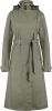 AGU Trench Coat Long Regenjas Urban Outdoor Dames - Groen - S