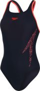 Speedo Hyperboom Placement Racerback Dames - Marine / Rood - maat 42