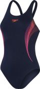 Speedo Placement Muscleback Marine/Roze Dames Sportbadpak - Maat 36