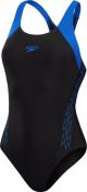 Speedo Hyperboom Splice Racerback Zwart/Blauw Sportbadpak - Maat 46