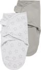 inbakerdoek - 2-pack - grey/light grey - 4-6 maanden Meyco Baby Stars/Uni swaddlemeyco