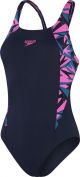 Speedo HyperBoom Splice Muscleback Marine/Paars Dames Sportbadpak - Maat 38