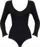 MAGIC Bodyfashion Longsleeve Bodysuit Bamboo Bamboo Black Vrouwen - Maat S