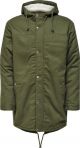 Heren winter Jas groen Maat XL ONLY & SONS ONSALEX TEDDY PARKA JACKET EXP RE VD