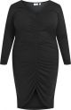 EVOKED VILA VILUANA V-NECK L/S MIDI DRESS/CUR Dames Jurk - Maat 48