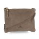 Fred De La Bretoniere Crossbodytas Heavy Grain Leather Leer - taupe