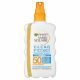 Zonnespray SPF50 200 ml Garnier Ambre Solaire Clear Protect Refresh