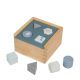 Label Label shape sorting box (vormenstoof) blauw