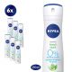 NIVEA Pure & Natural Jasmine deodorant spray - 6 x 150 ml - voordeelverpakking