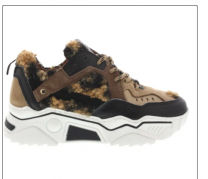 Dames Sneakers Dwrs Pluto Teddy Leopard Black/cogn Zwart - Maat 38