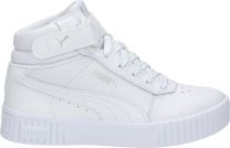 PUMA Carina 2.0 Mid Jr Meisjes Sneakers - Puma White-Puma White-Puma Silver - Maat 36